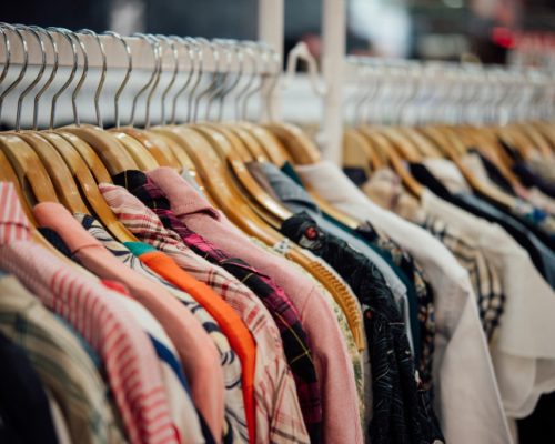 Shop for clothing,Clothes shop on hanger at the modern shop boutique