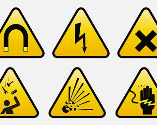 set of mandatory sign, hazard sign, prohibited sign, fire emergency sign. for sticker, posters, and other material printing.